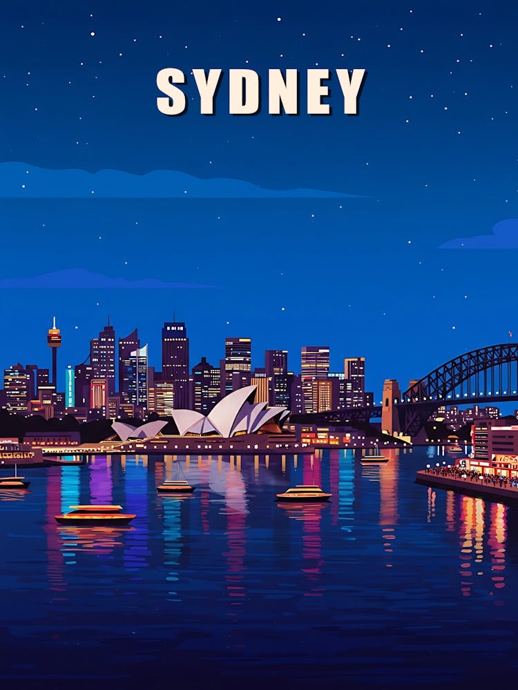 Sydney Vintage Travel Poster 32