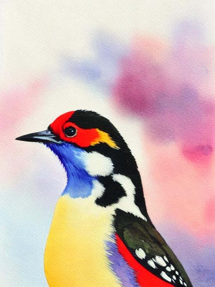 Woodpecker 2 Watercolour Bird