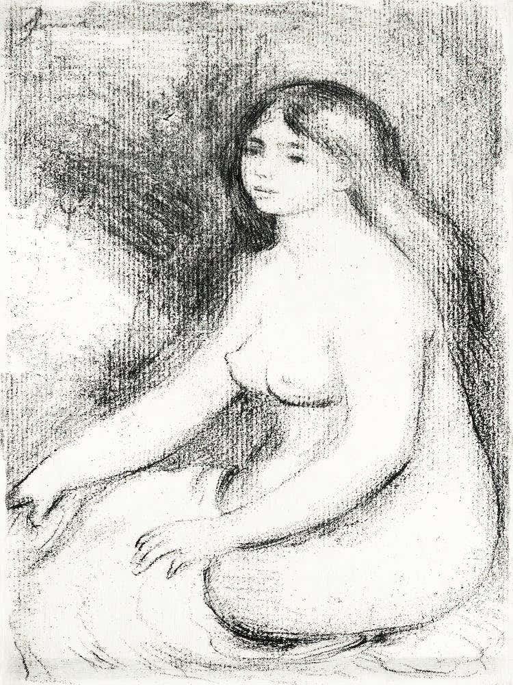 Seated Bather (1897), Pierre Auguste Renoir