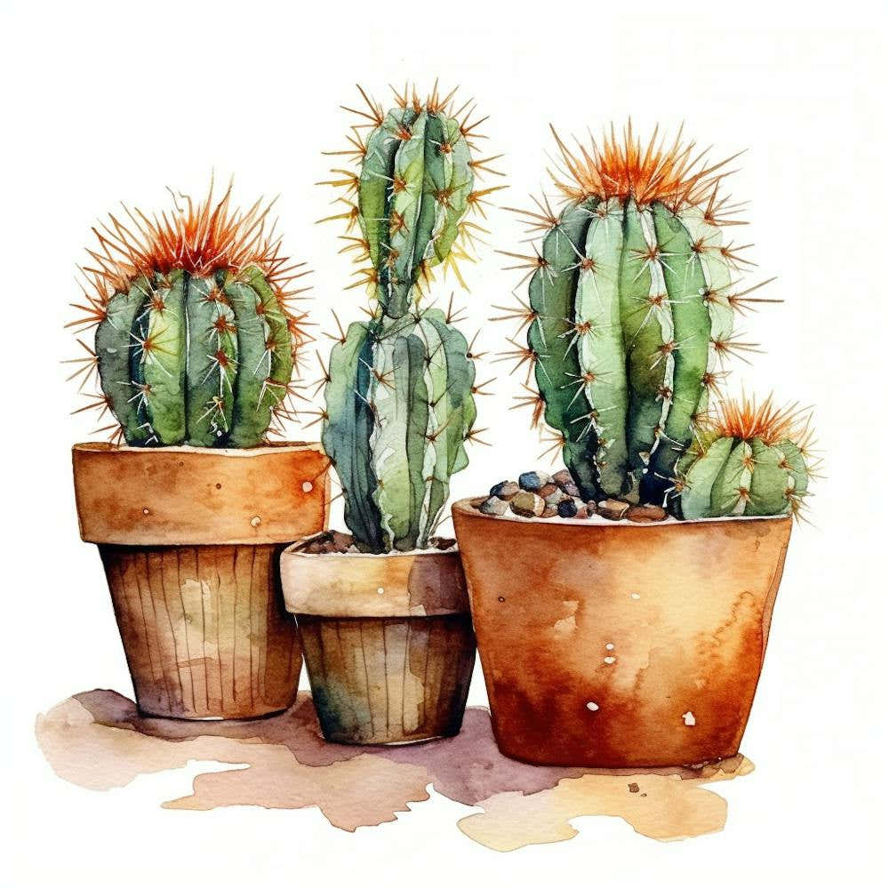 Watercolor Cactus 18