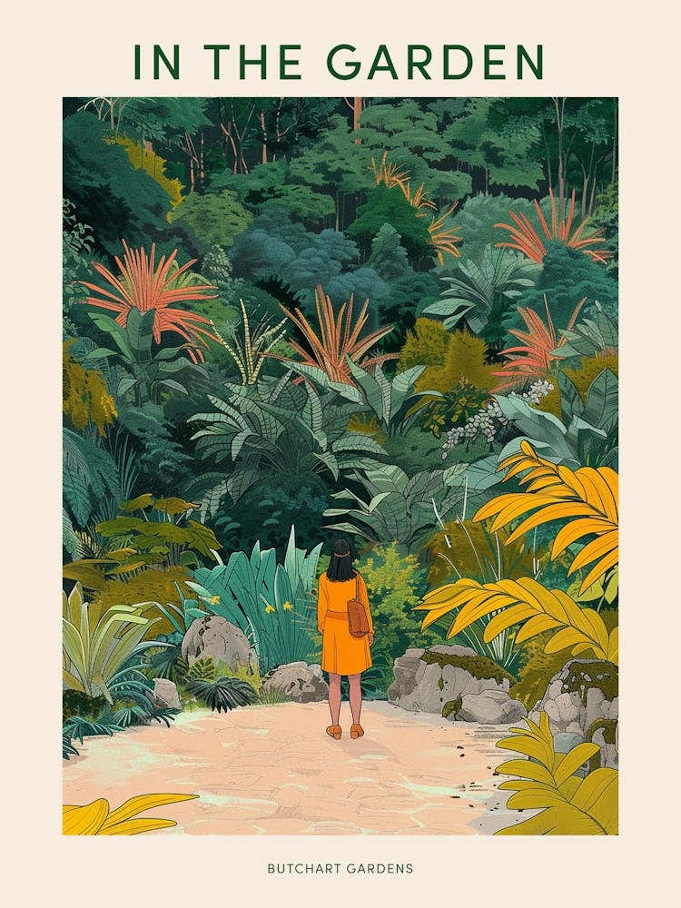 In The Garden Poster Butchart Gardens 1