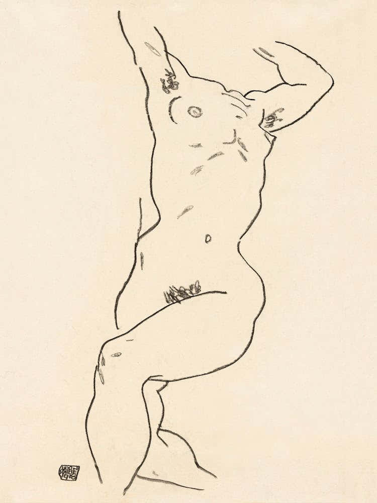 Naked Woman; Torso of a Nude (1918), Egon Schiele