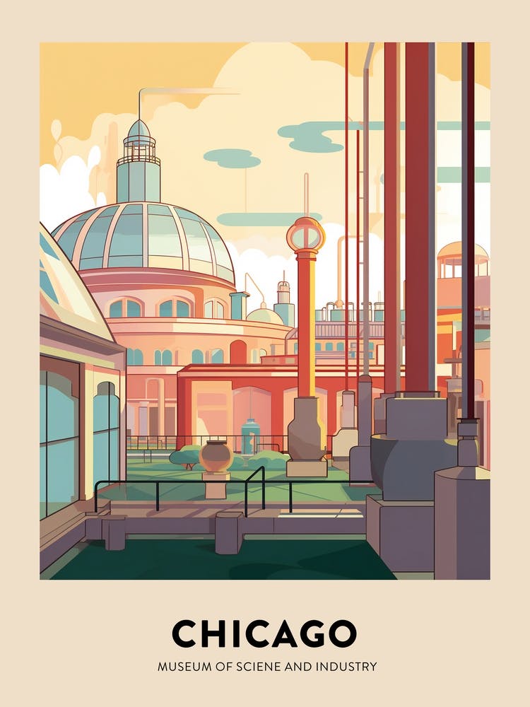 Museum Of Sciene And Industry 2 Chicago Travel Poster