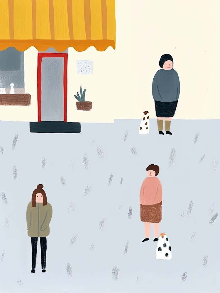 At The Icre Cream Shop Scene, Tiny People And Illustration 2