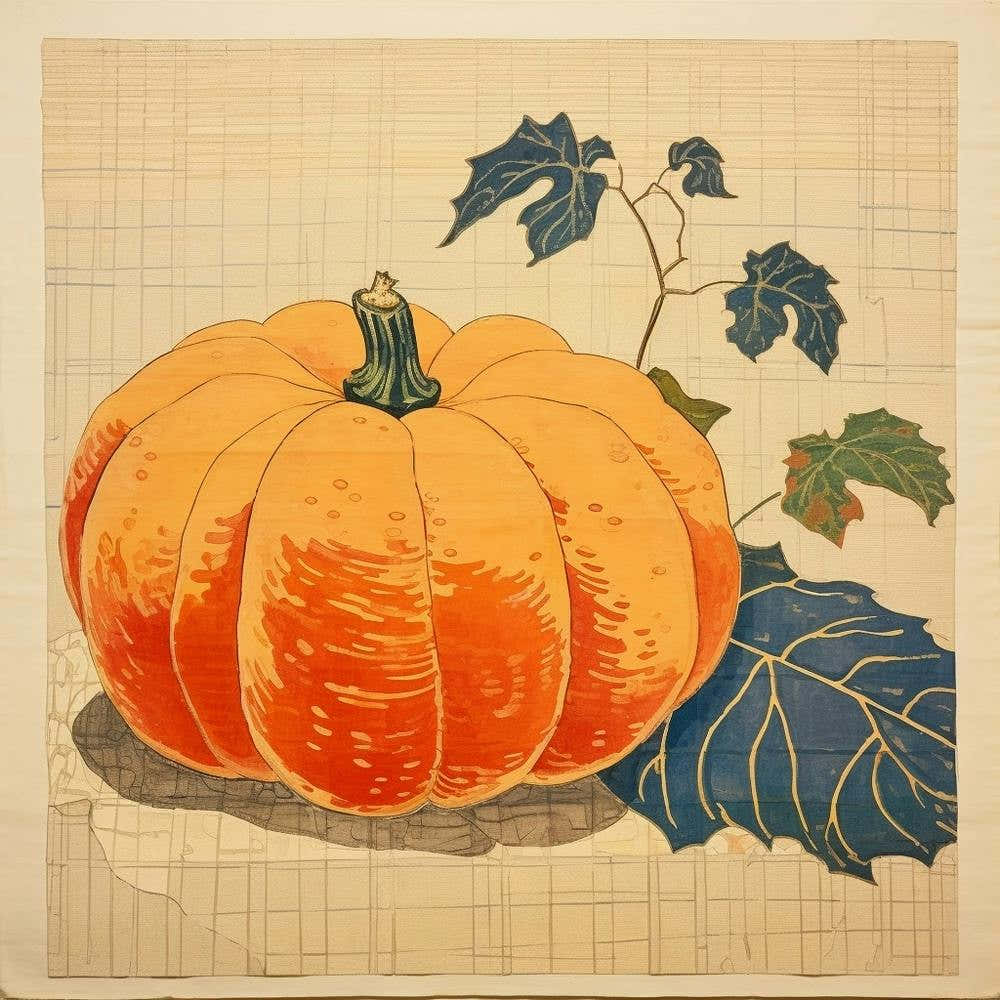 Vintage Pumpkin Illustration Square 3