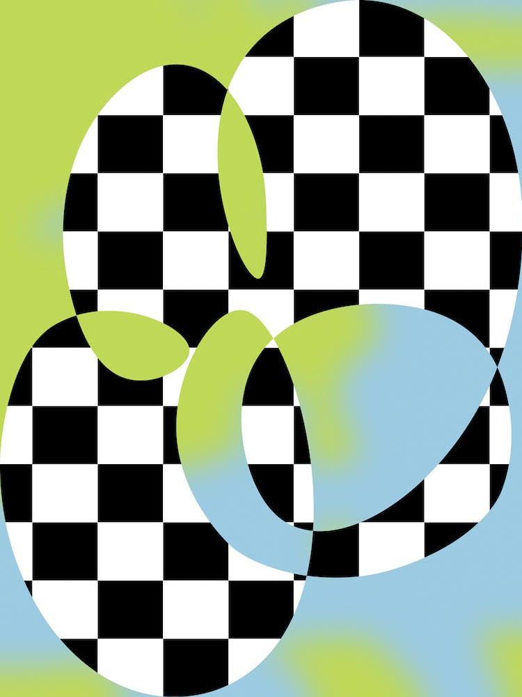 Abstract Shape & Blue and Green Gradient