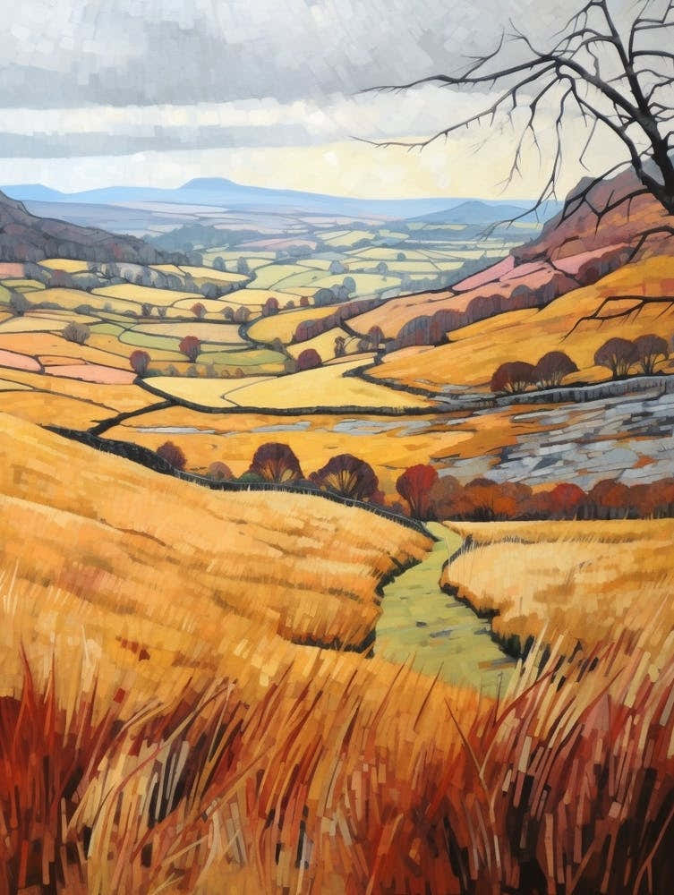 Autumn National Park Painting Brecon Beacons National Park Wales 4