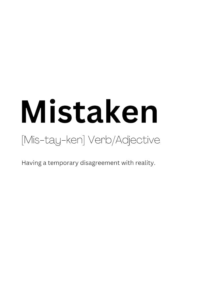 Mistaken Definition Meaning