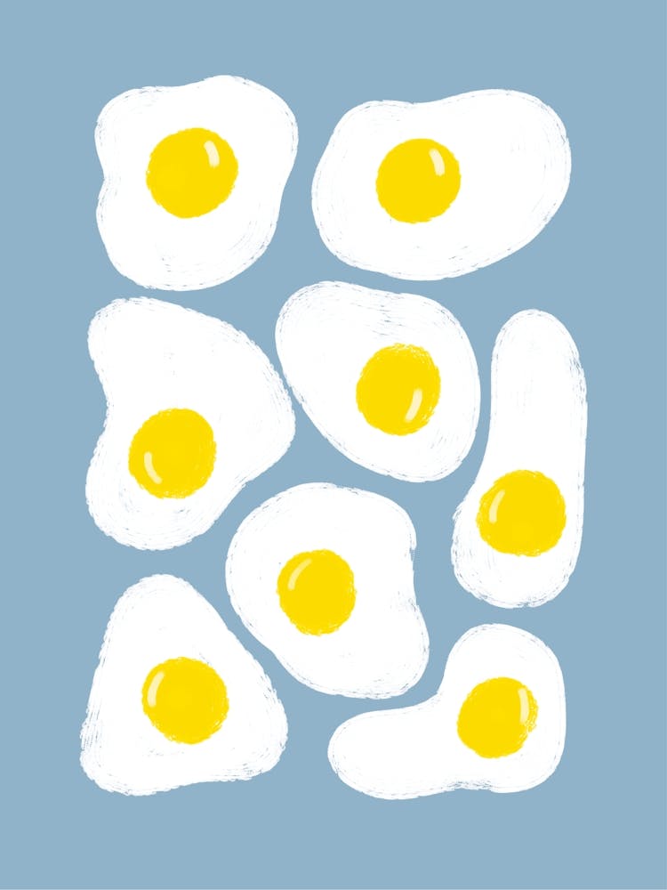 Fried Eggs Blue