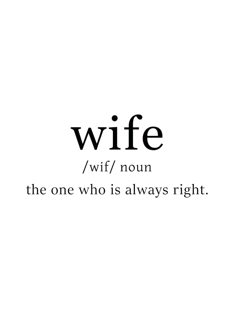 Wife Definition Poster - Dictionary