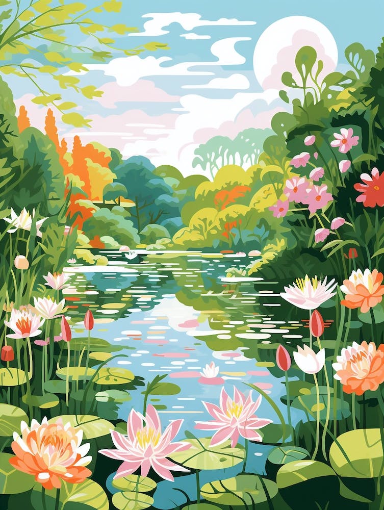 Monets Garden Usa  Illustration 1