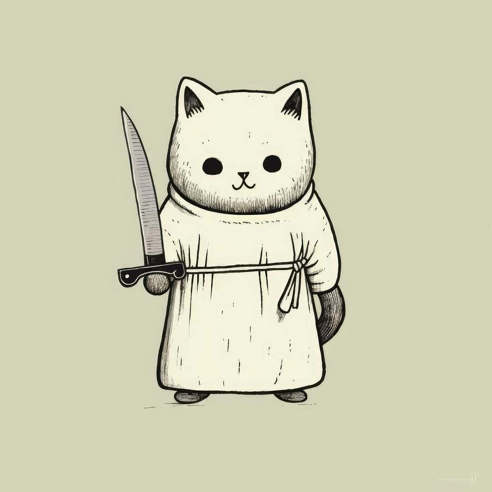Cat With A Knife