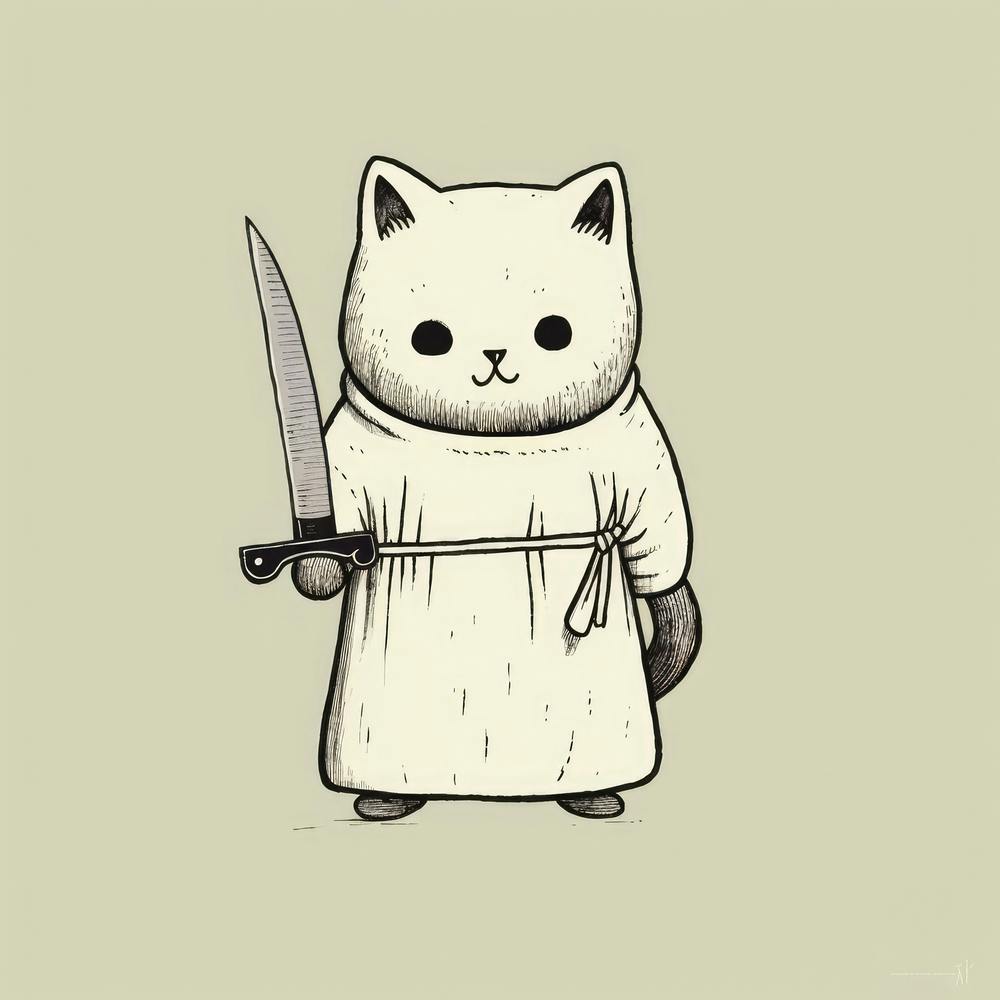 Cat With A Knife