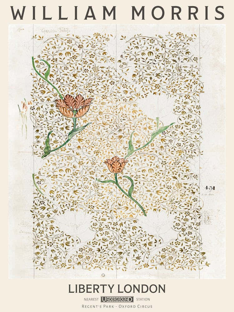 Liberty Print William Morris Garden Tulip