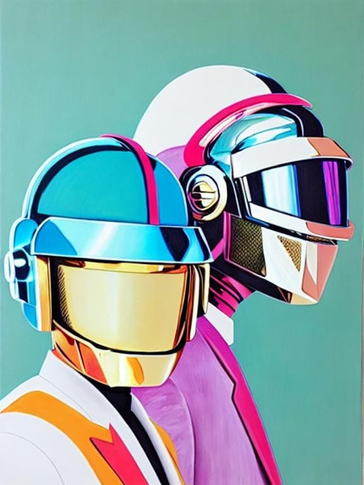 Daft Punk Colourful Illustration