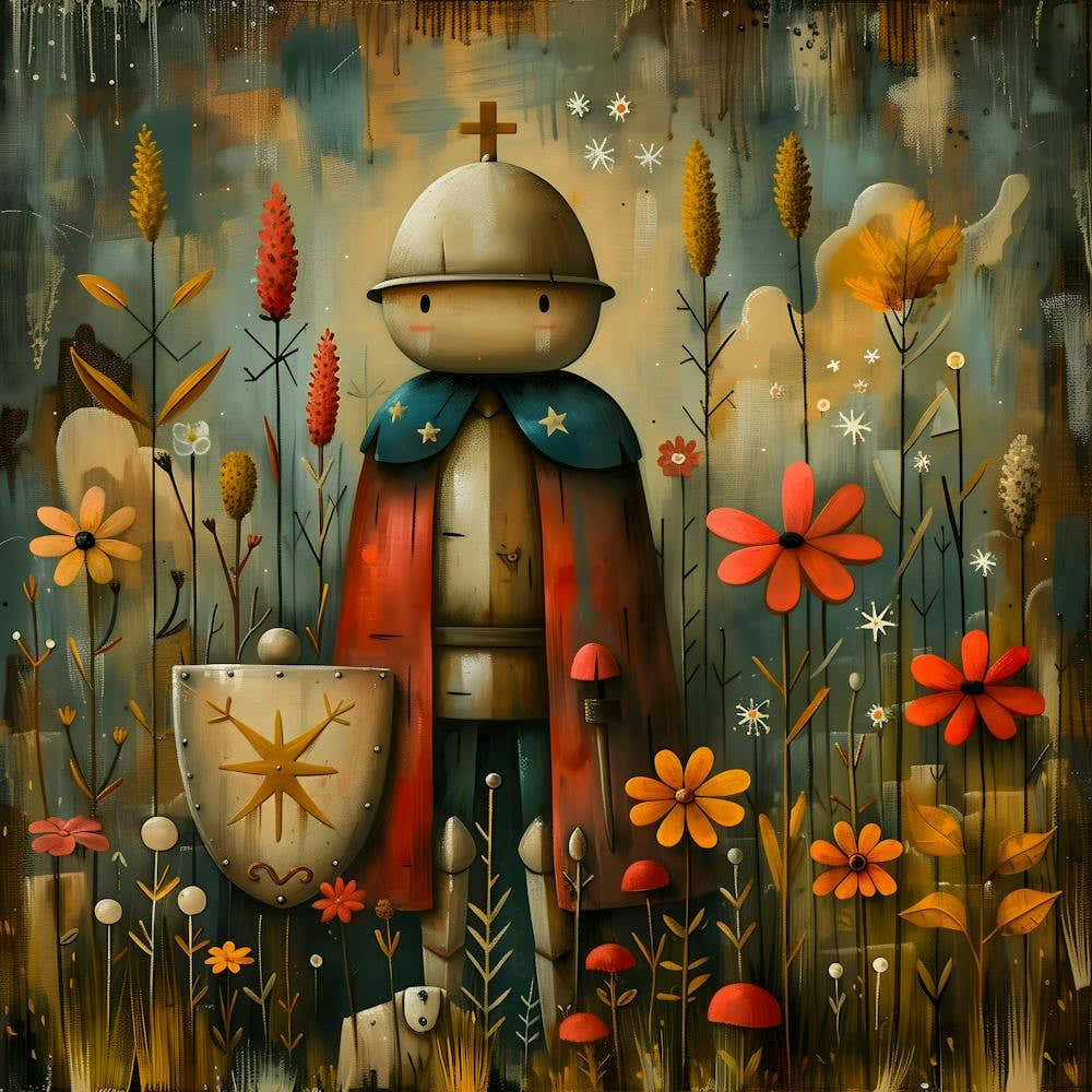 Knight In The Field, Naïf, Whimsical, Folk, Minimalistic