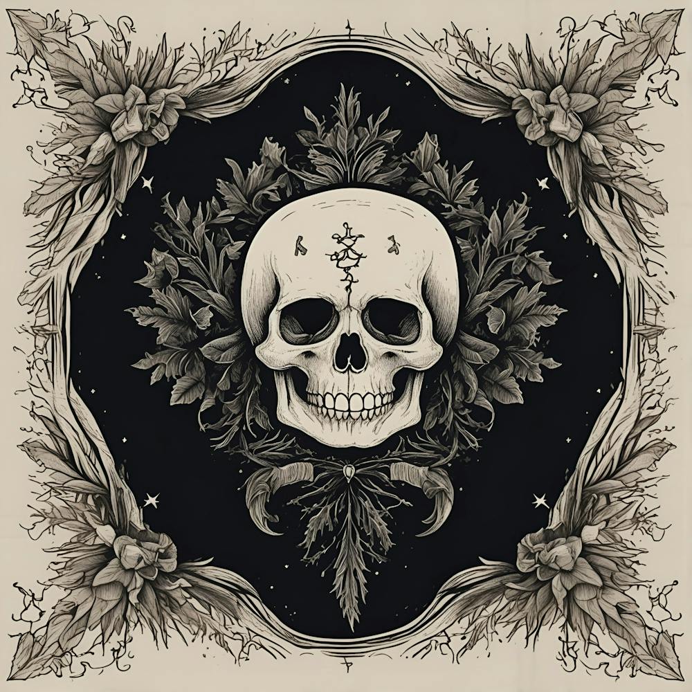 Gothic Inspired Wreath Print