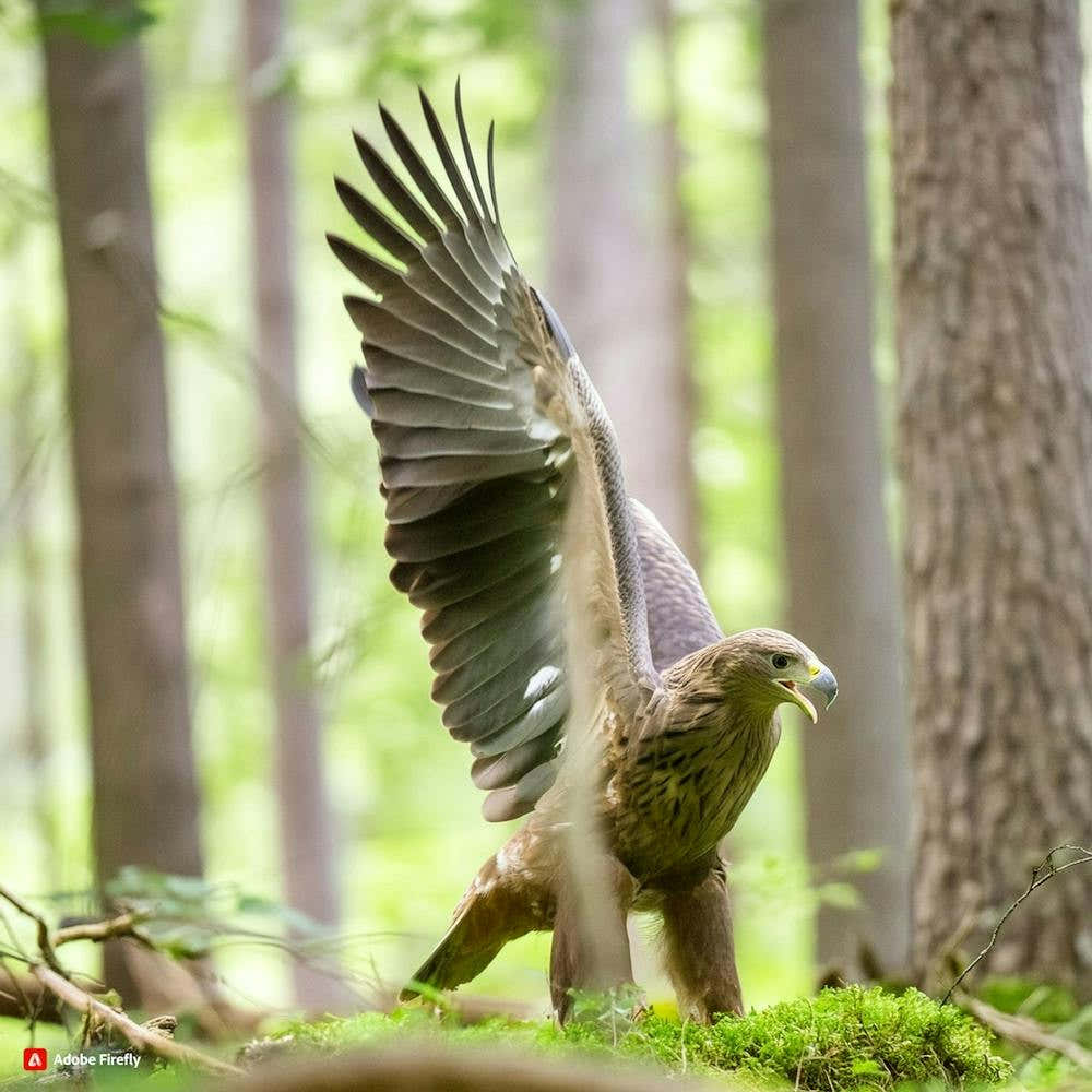 Eagle In The Forest