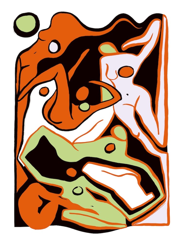 Ecstatic Nudes 4 Red