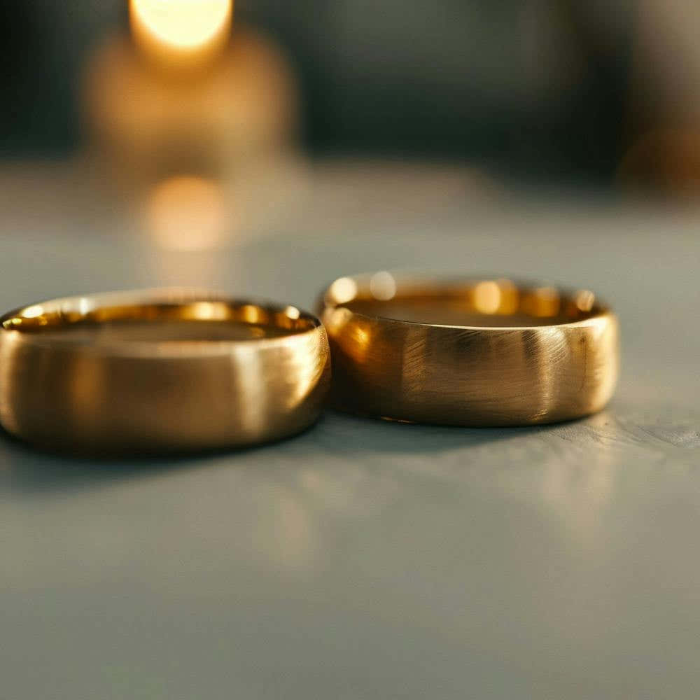 Wedding Rings On A Table 1