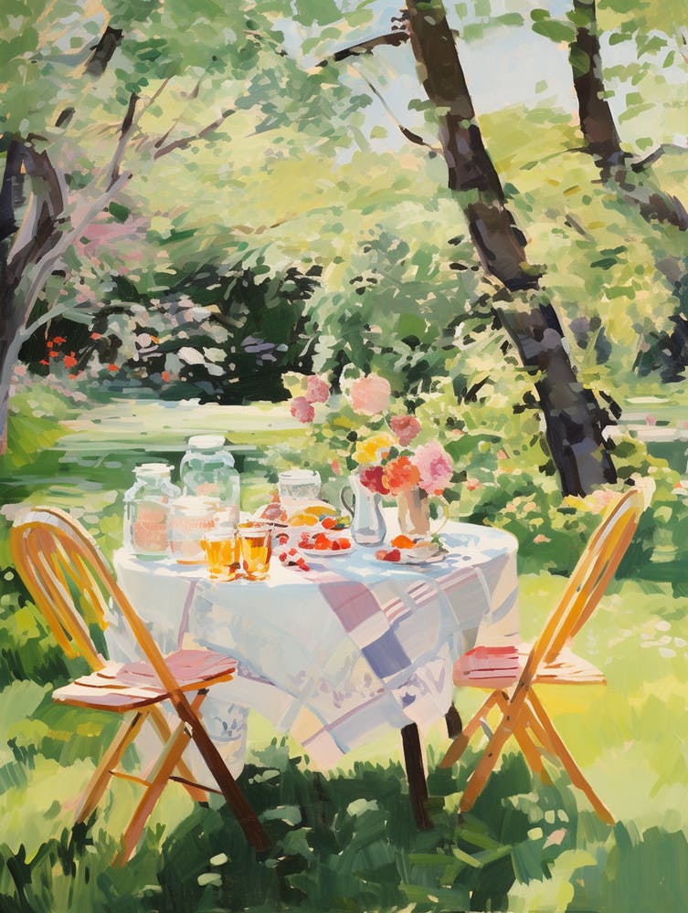 Picnic In The Garden - expressionism 1