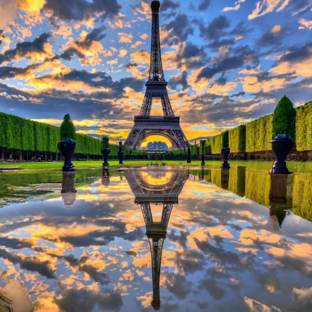 Eiffel Tower At Sunset 1