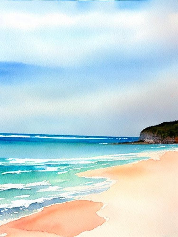 Flynns Beach, Australia Watercolour
