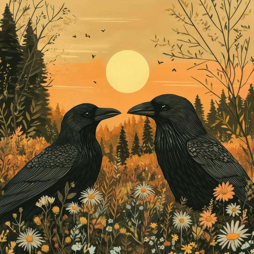 Crows In The Meadow 2