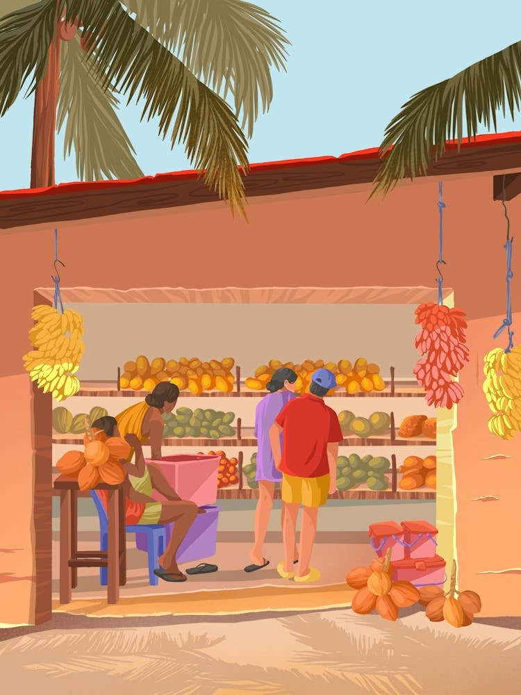 Tropical Market of Sri Lanka