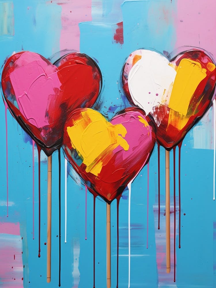Heart Paint Drop Pop Art