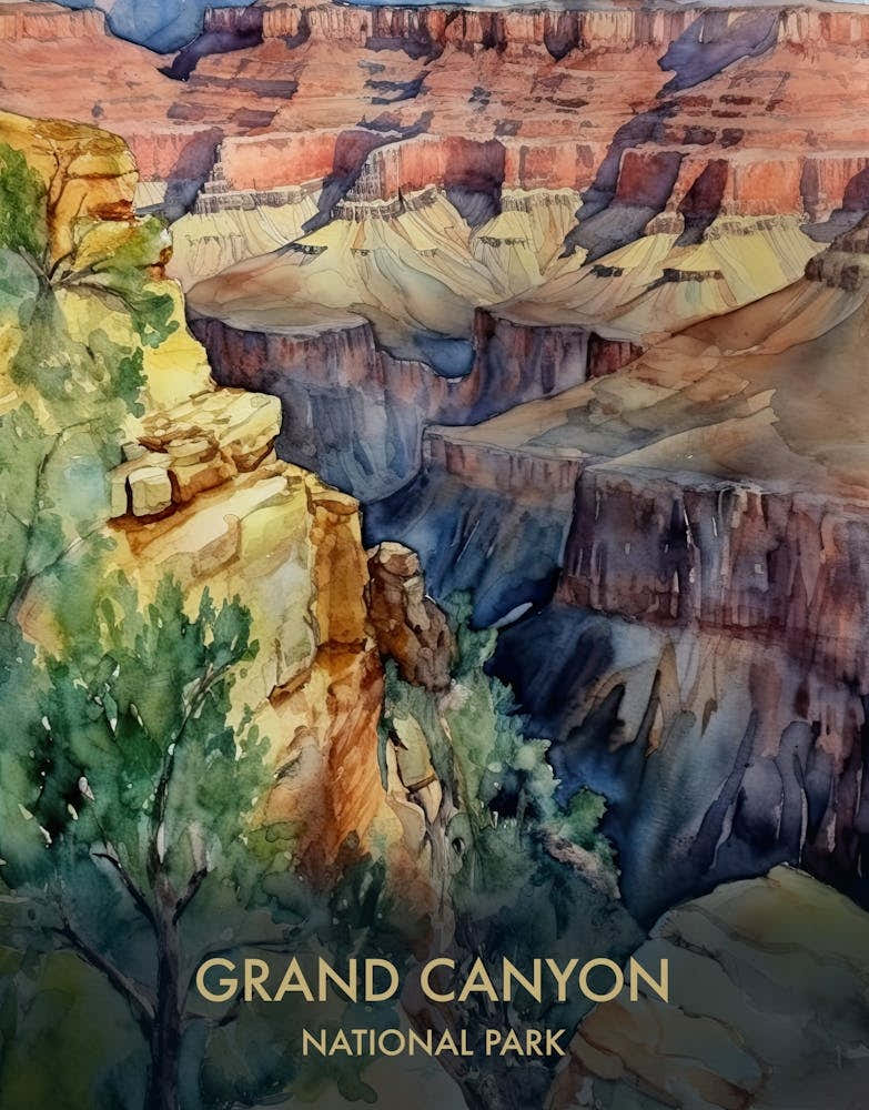 Grand Canyon National Park Watercolour 1