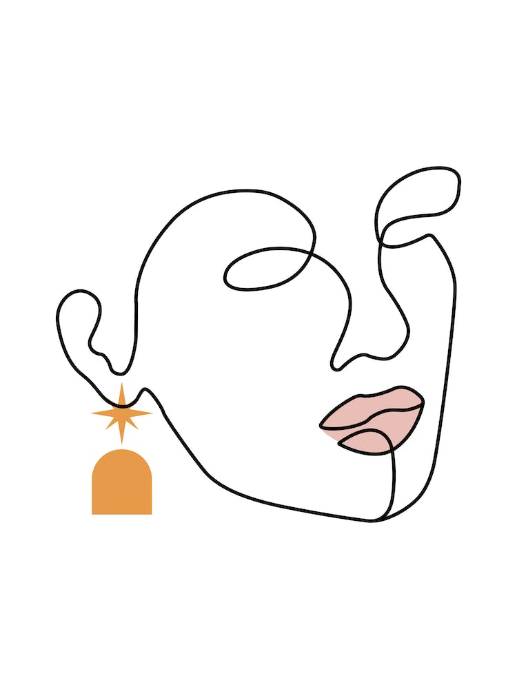 Drawing Of A Woman'S Face