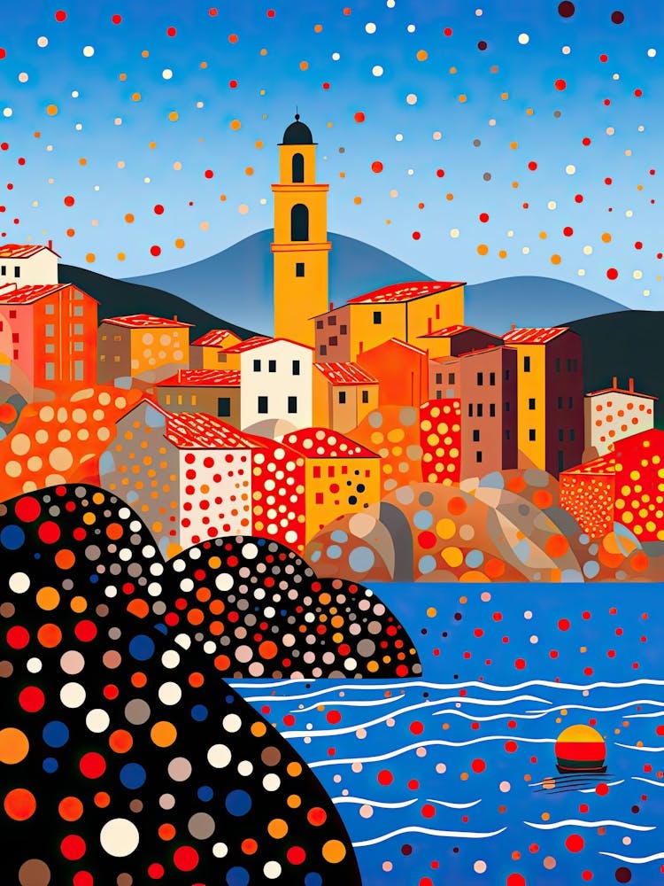 Portovenere, Italy, Illustration In The Style Of Pop Art 4