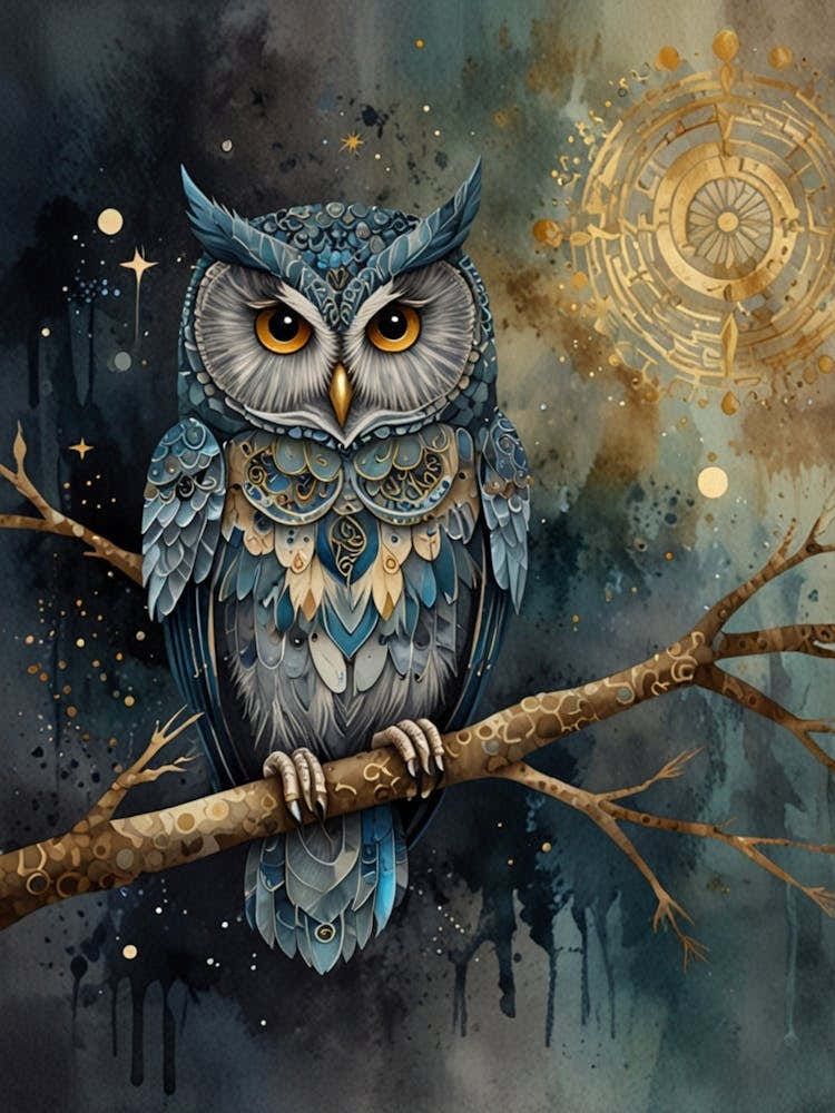 Owl On A Branch