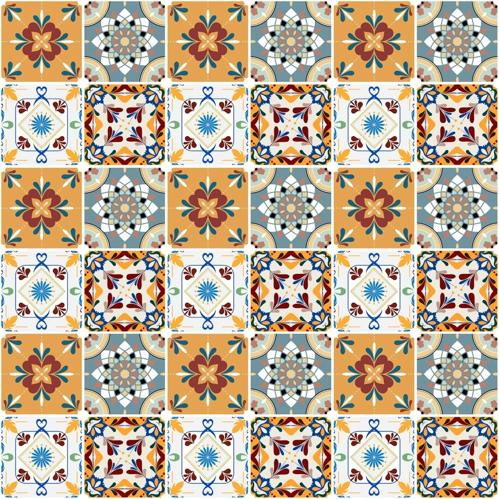 Azulejo - vector tiles, Portuguese tiles 7