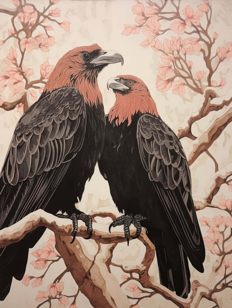 Art Nouveau Birds Poster Vulture 2