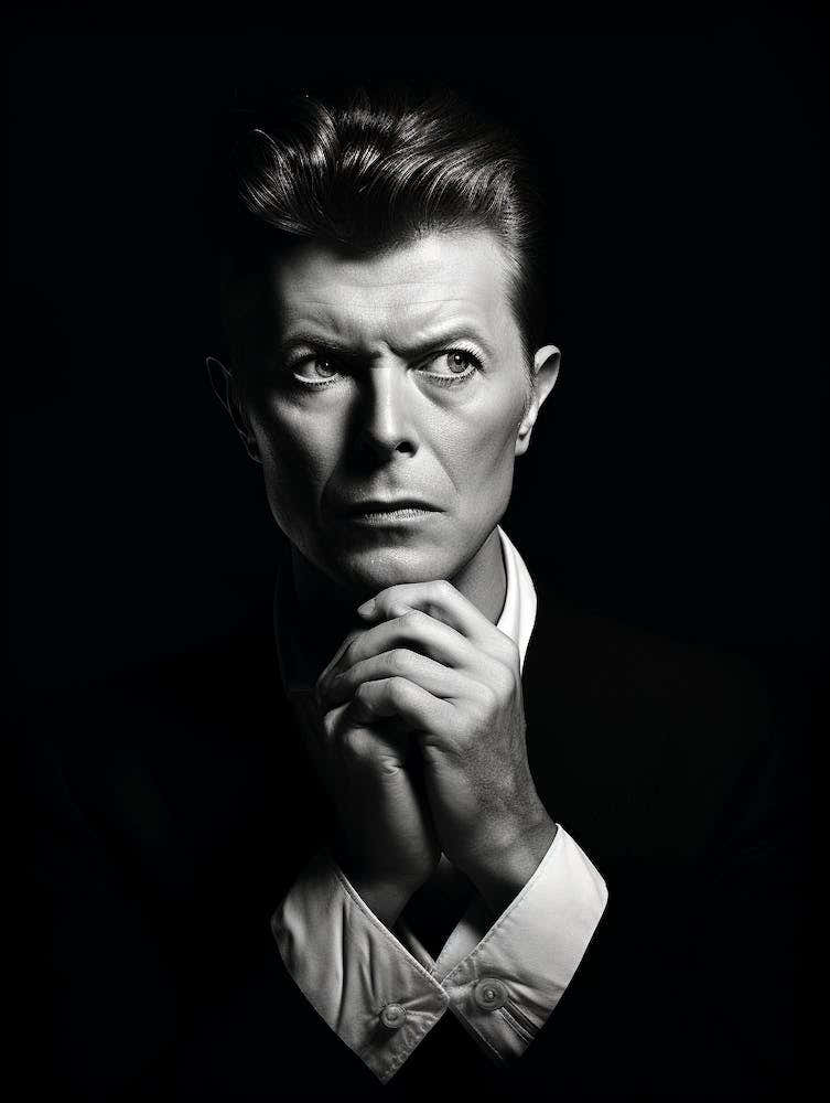 Black And White Photograph Of David Bowie