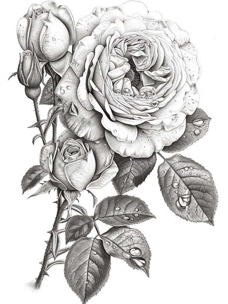 Roses Sketch 49