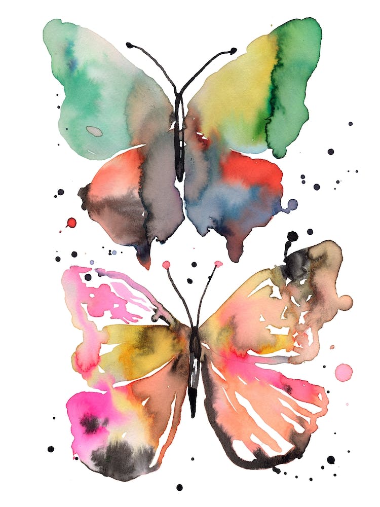 Ink Artistic Butterflies