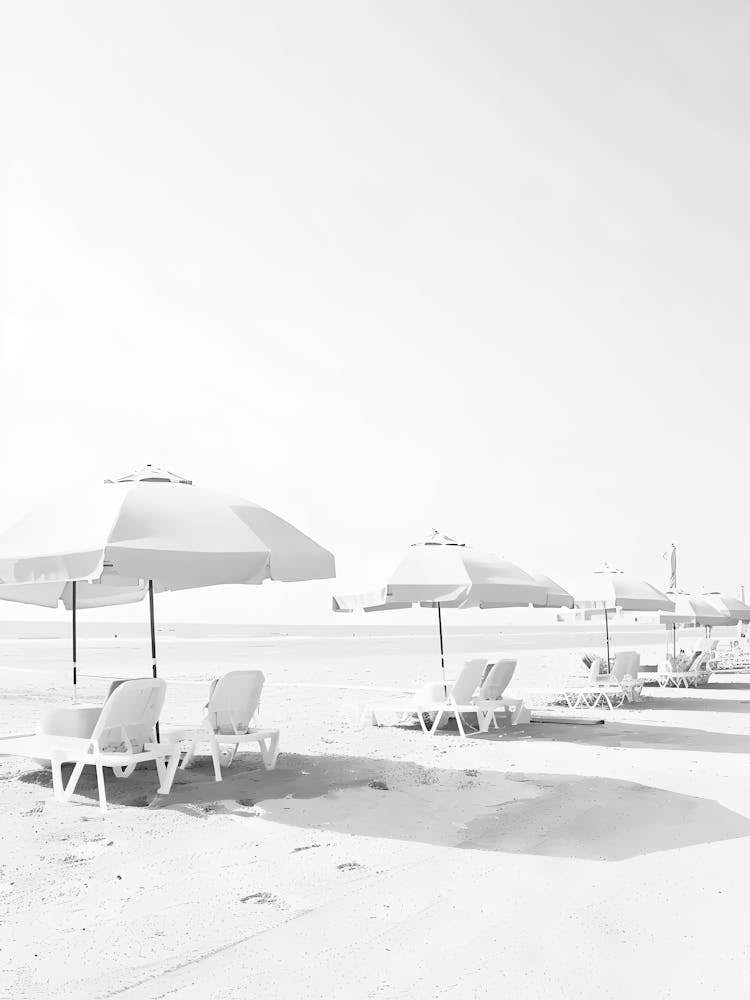 Beach Chairs On The Sand