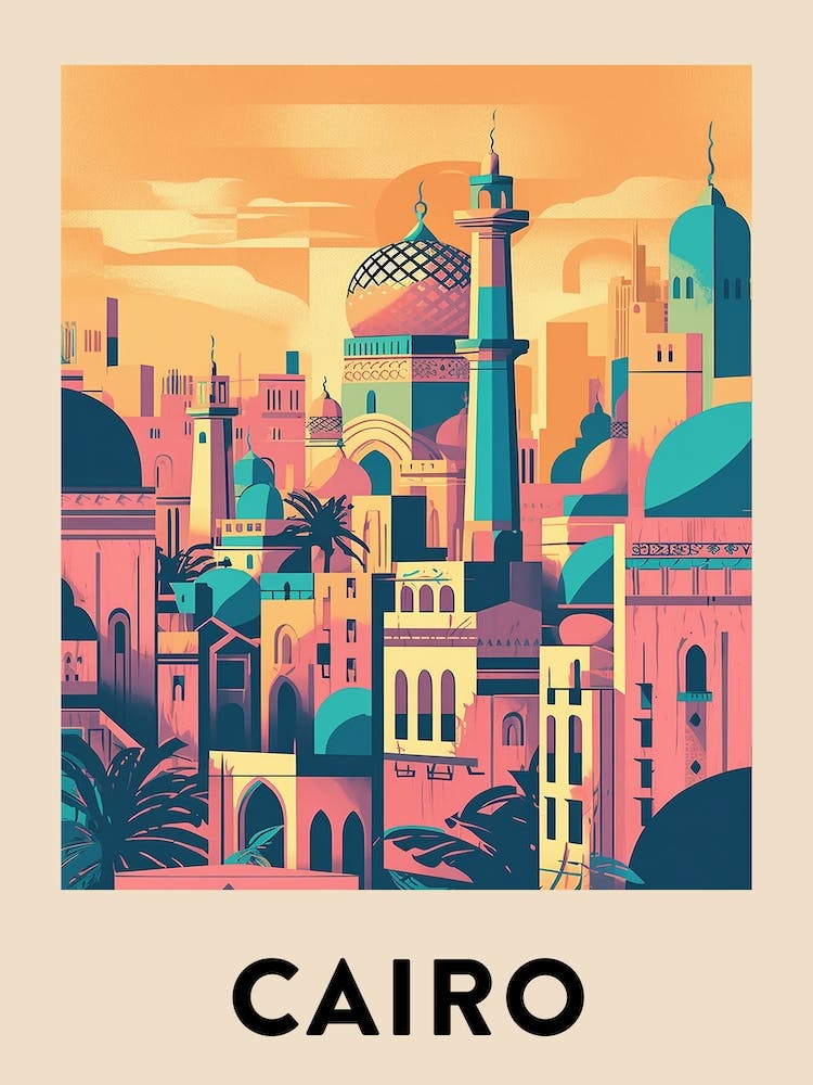 Cairo 2 Vintage Travel Poster