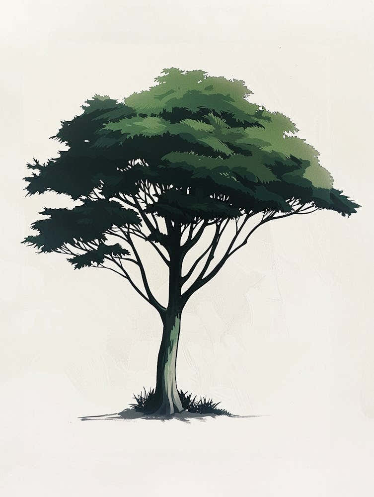 Hemlock Tree Pixel Illustration 3