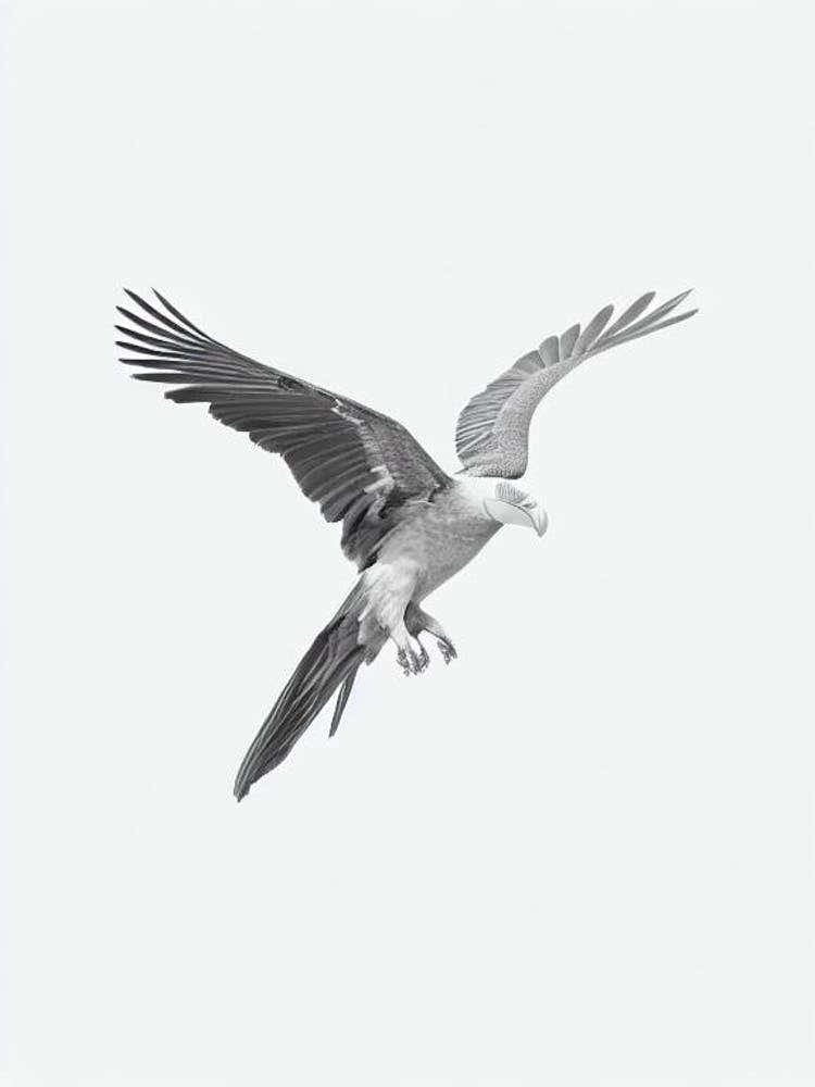 California Condor B&W Pencil Drawing 1 Bird
