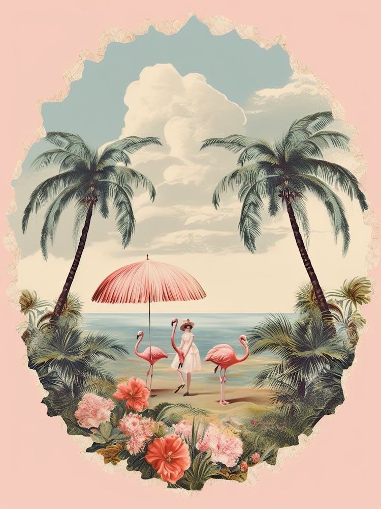 Vintage Pink Illustration Kitsch 2
