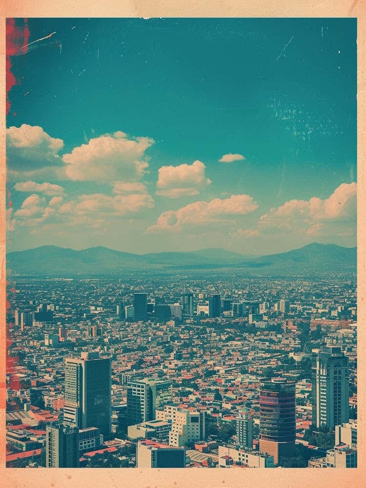 Cityscape Retro Polaroid Inspired 1