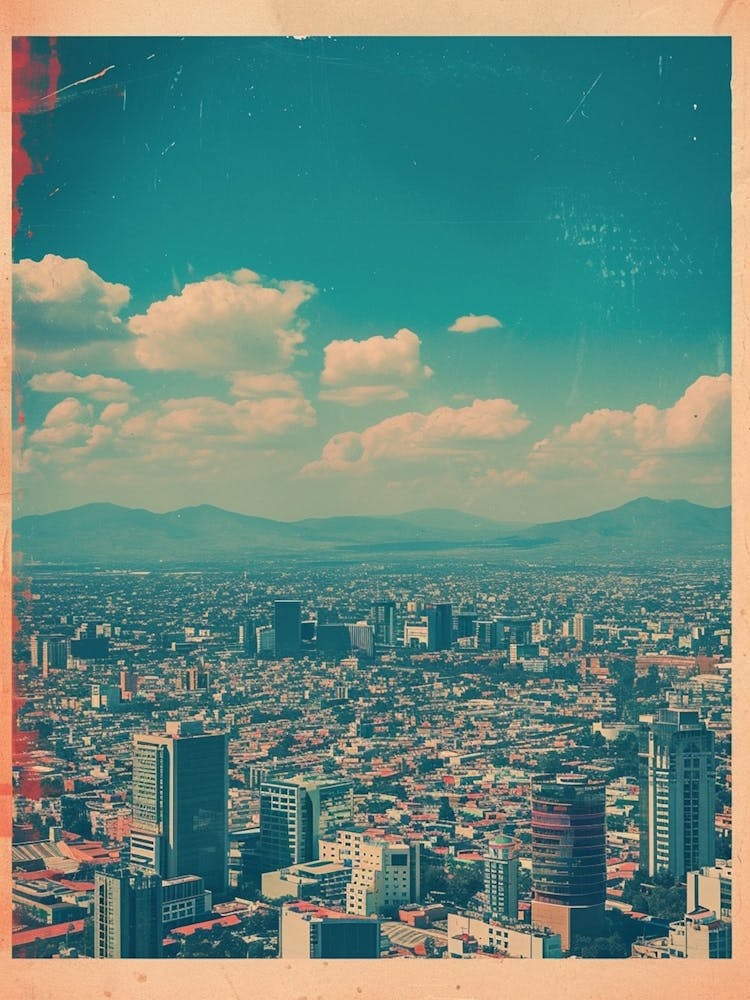 Cityscape Retro Polaroid Inspired 1