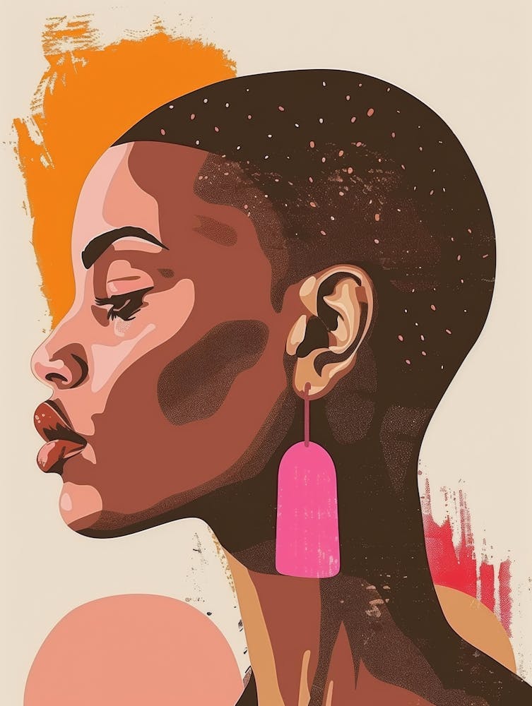 African Woman With Earrings 12
