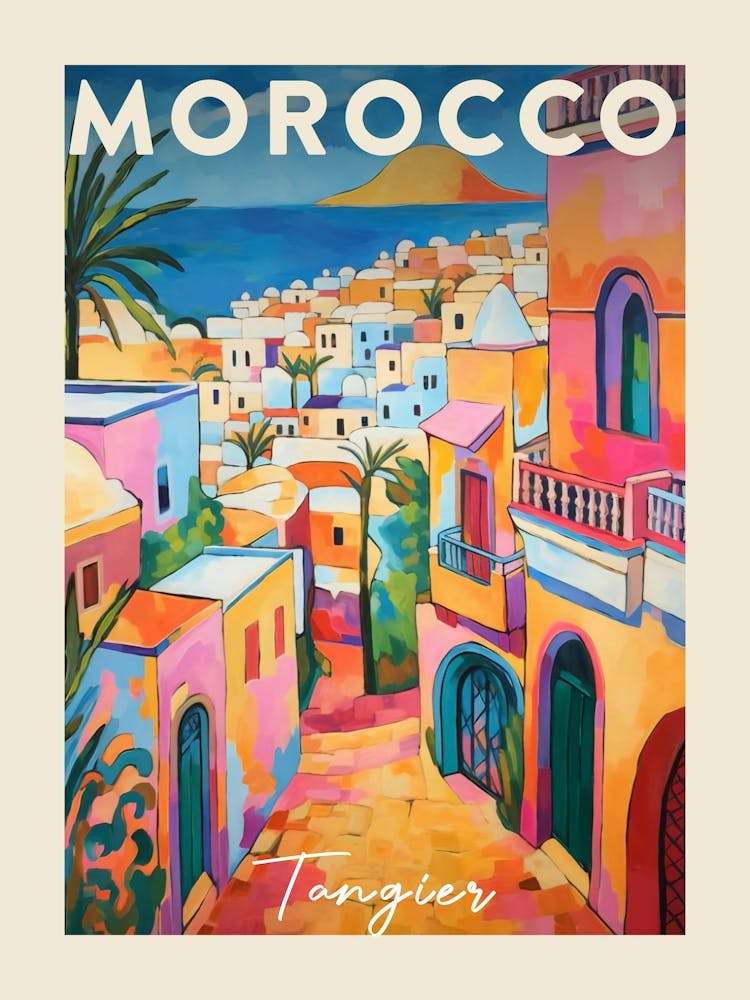 Tangier Morocco 1 Fauvist Painting Travel Poster