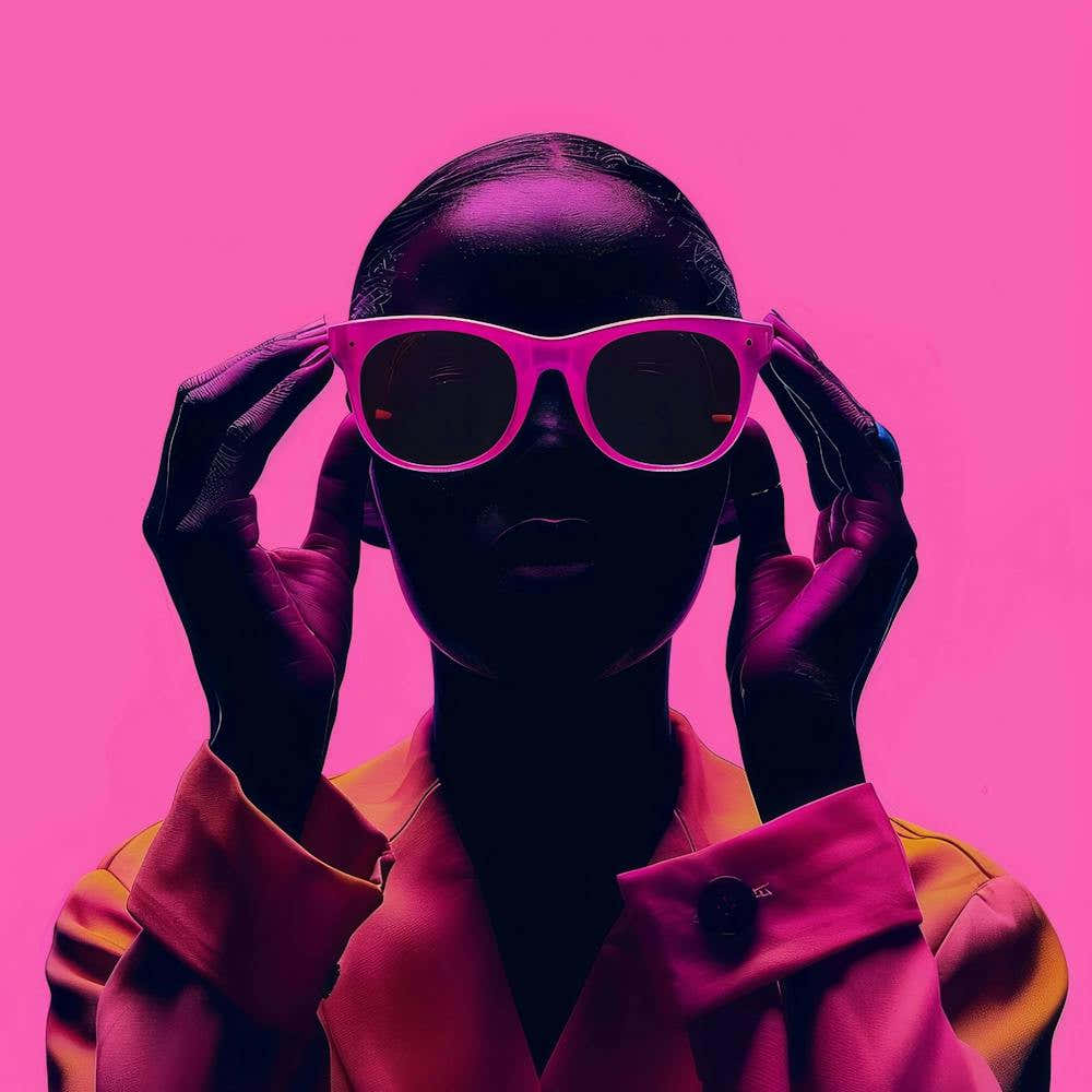Woman In Pink Sunglasses