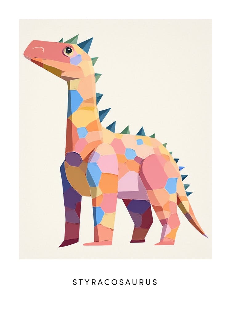 Nursery Dinosaur Art Styracosaurus 1 Poster